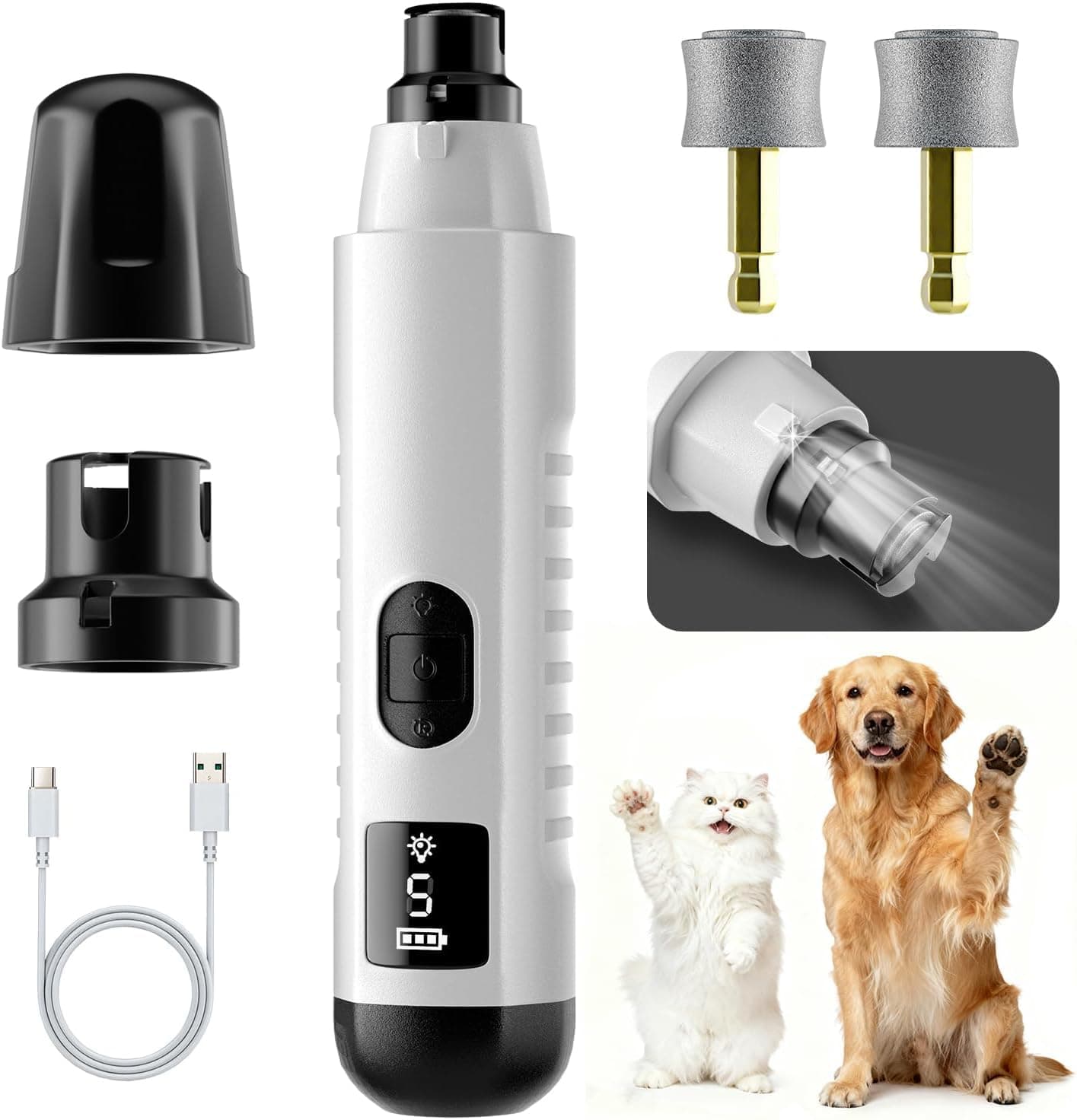 Elektrischer Krallenschleifer für Hunde – 5 Stufen, leise – Produktbild