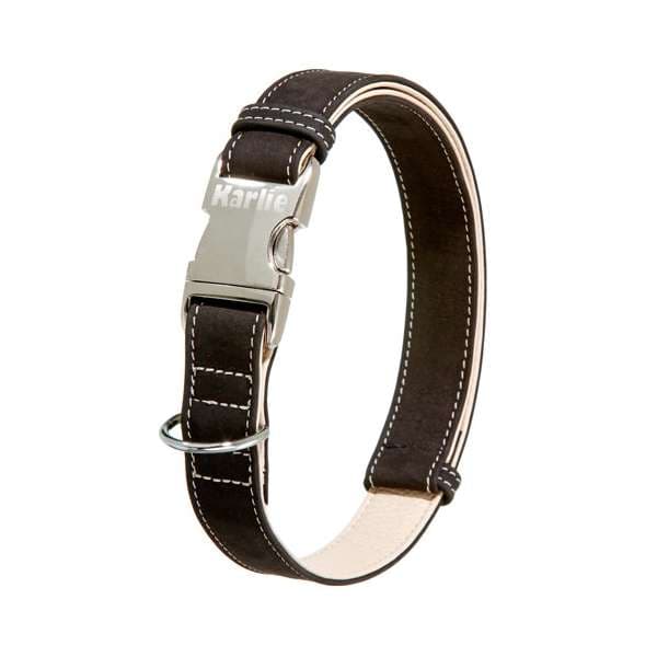 Karlie Buffalo Ultra Halsband - Schwarz/Hellbeige - 40 mm / 55-75 cm: Produktbild