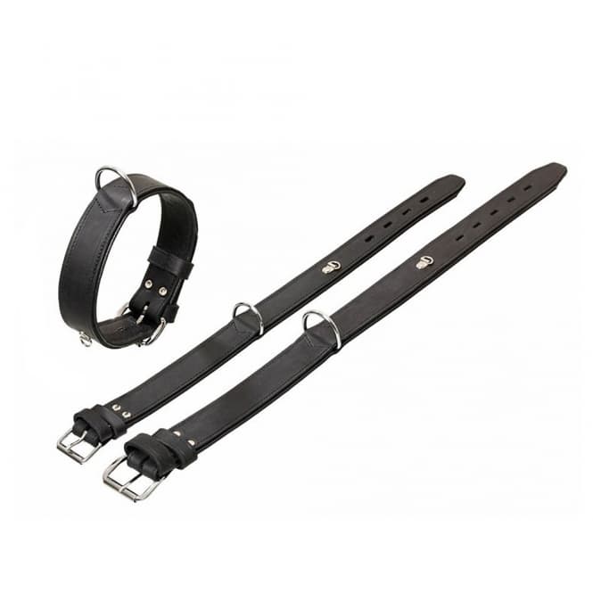 Karlie Rondo Halsband mit Ring für Adresstube - Schwarz - 80cm/45mm: Produktbild