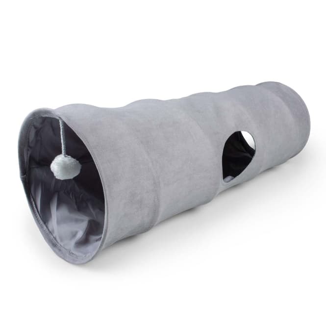 Duvoplus Spieltunnel Purrly - hellgrau - 120x25x25cm