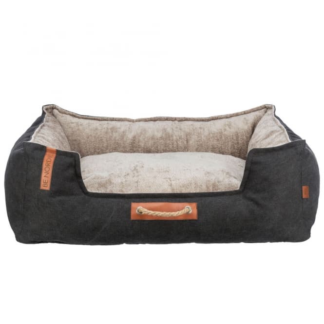 Trixie BE NORDIC Bett Föhr - schwarz/sand - 60 × 50 cm: Produktbild