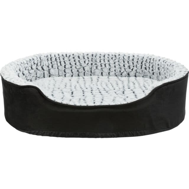 Trixie Vital Bett Lino, oval - schwarz/grau - 60 × 45 cm