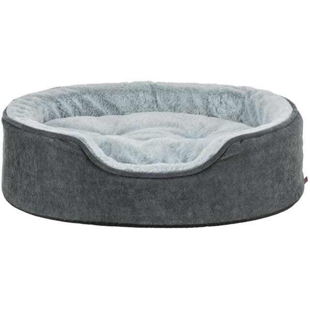Trixie Vital Bett Lino Soft, oval - grau/hellgrau - 60 × 45 cm