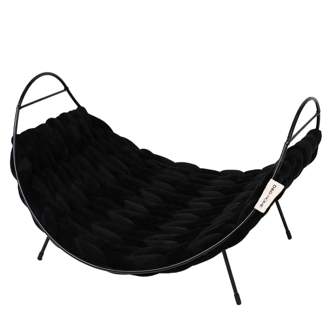 D&D Katzenbett Baily Fleece - schwarz - 40x35x20cm: Produktbild