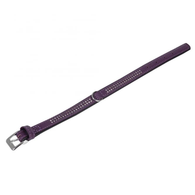 Karlie Vintage Strass-Halsband - Violett - 3-reihig, 55cm/30mm: Produktbild